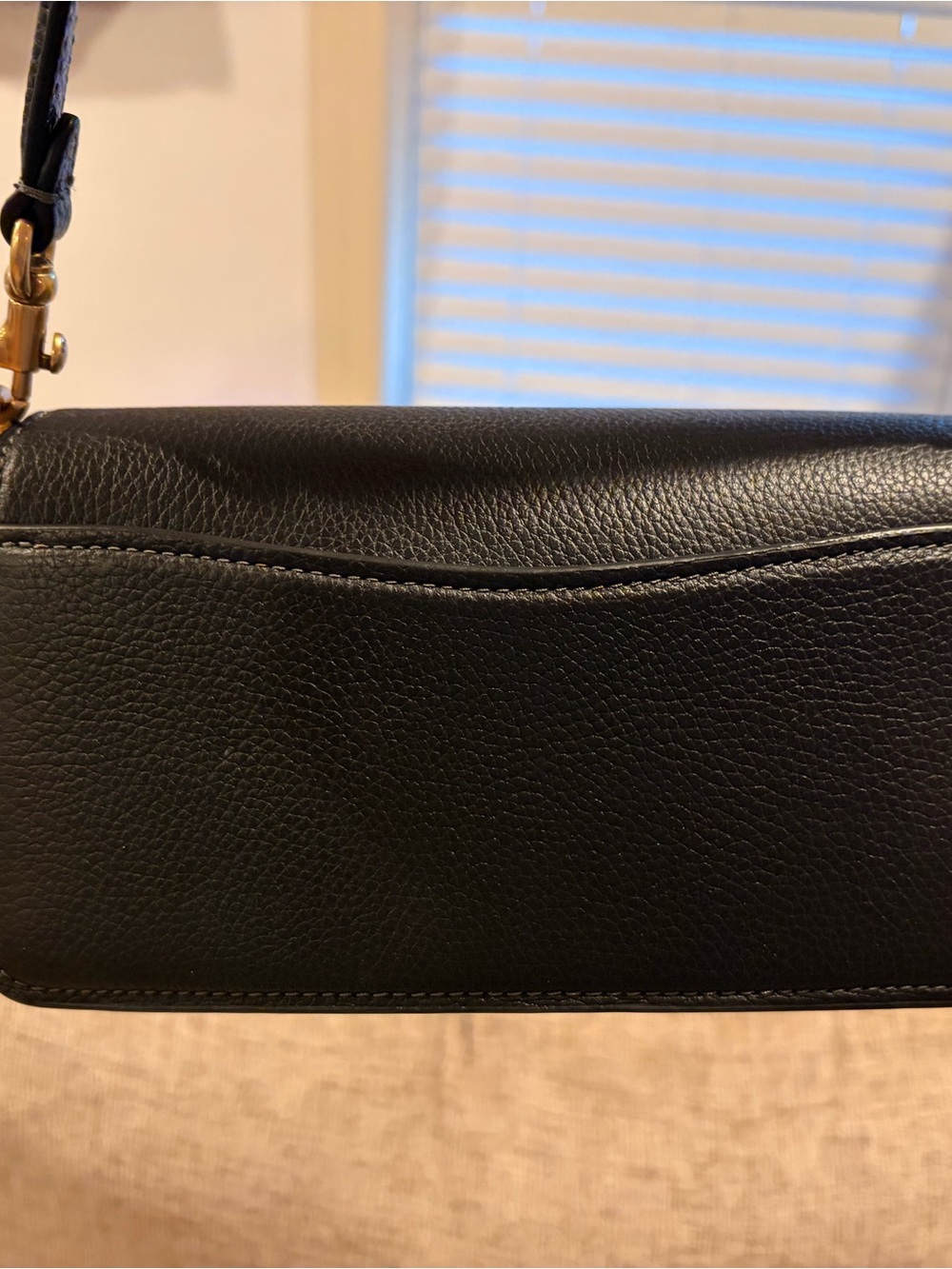 Coach Black Pebbled Leather Crossbody with Gold Hardware - Picture 7 of 11